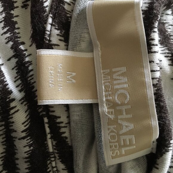 Michael Kors Zebra Print Top, Brown and white , Medium - Picture 3 of 5